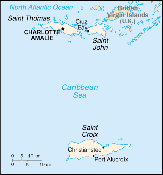 U.S. Virgin Islands Map